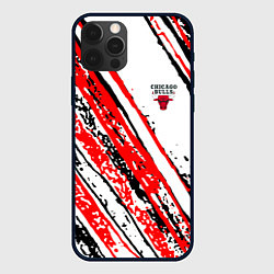 Чехол для iPhone 12 Pro CHICAGO BULLS ЧИКАГО БУЛЛС, цвет: 3D-черный