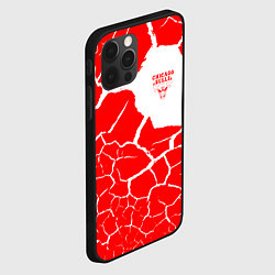 Чехол для iPhone 12 Pro CHICAGO BULLS ЧИКАГО БУЛЛС ТРЕЩИНЫ, цвет: 3D-черный — фото 2