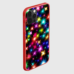 Чехол для iPhone 12 Pro ЦВЕТНЫЕ ЗВЕЗДЫ COLORED STARS, цвет: 3D-красный — фото 2
