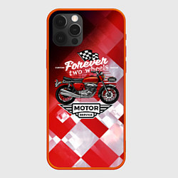 Чехол для iPhone 12 Pro MotoSport - Мото, цвет: 3D-красный