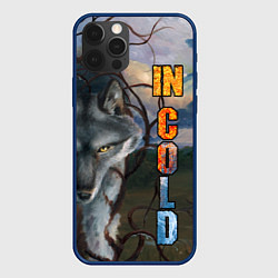 Чехол для iPhone 12 Pro IN COLD wolf with logo, цвет: 3D-тёмно-синий