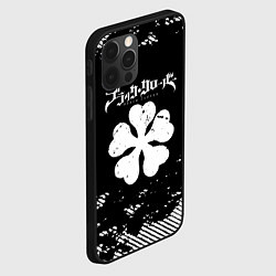 Чехол для iPhone 12 Pro Белый логотип black clover чёрный клевер, цвет: 3D-черный — фото 2