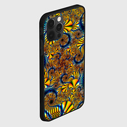 Чехол для iPhone 12 Pro FRACTAL COLOR PATTERN, цвет: 3D-черный — фото 2