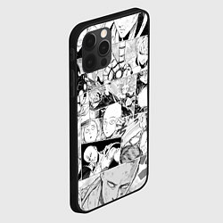 Чехол для iPhone 12 Pro Ванпанчмен паттерн, цвет: 3D-черный — фото 2