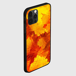 Чехол для iPhone 12 Pro Желтые-листья, цвет: 3D-черный — фото 2