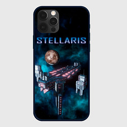 Чехол для iPhone 12 Pro Stellaris космический корабль, цвет: 3D-черный