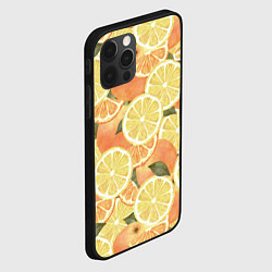 Чехол для iPhone 12 Pro Летние Апельсины, цвет: 3D-черный — фото 2