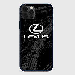 Чехол iPhone 12 Pro Lexus - следы шин