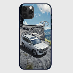 Чехол для iPhone 12 Pro Toyota Land Cruiser 300 Горная дорога, цвет: 3D-черный