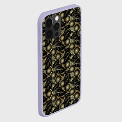 Чехол для iPhone 12 Pro Позолоченные узоры, цвет: 3D-светло-сиреневый — фото 2
