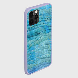 Чехол для iPhone 12 Pro Abstract pattern Waves Абстрактный паттерн Волны, цвет: 3D-светло-сиреневый — фото 2