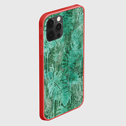 Чехол для iPhone 12 Pro Растительный камуфляж, цвет: 3D-красный — фото 2
