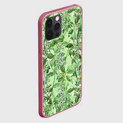 Чехол для iPhone 12 Pro Цветы Синеголовники, цвет: 3D-малиновый — фото 2