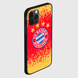 Чехол для iPhone 12 Pro Bayern munchen красно желтый фон, цвет: 3D-черный — фото 2