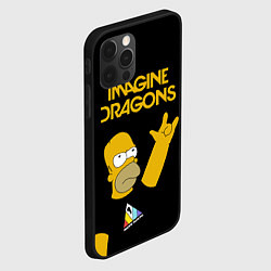 Чехол для iPhone 12 Pro Imagine Dragons Гомер Симпсон Рокер, цвет: 3D-черный — фото 2