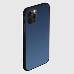 Чехол для iPhone 12 Pro Gradient Dark Blue, цвет: 3D-черный — фото 2