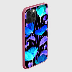 Чехол для iPhone 12 Pro Авангардный цветочный паттерн Fashion trend, цвет: 3D-малиновый — фото 2