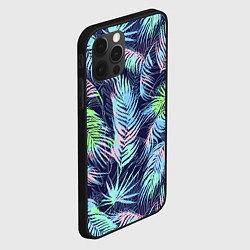 Чехол для iPhone 12 Pro Разноцветные Листья Пальм, цвет: 3D-черный — фото 2