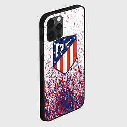 Чехол для iPhone 12 Pro Atletico madrid logo брызги красок, цвет: 3D-черный — фото 2