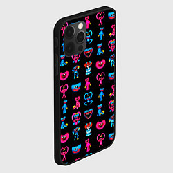 Чехол для iPhone 12 Pro POPPY PLAYTIME HAGGY WAGGY AND KISSY MISSY PATTERN, цвет: 3D-черный — фото 2