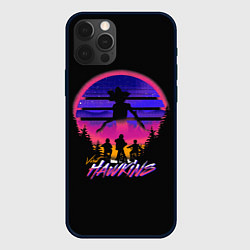 Чехол для iPhone 12 Pro Visit Hawkins Stranger Things, цвет: 3D-черный