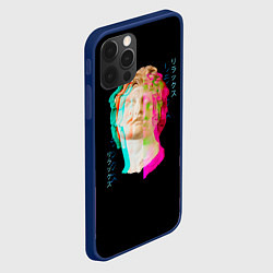 Чехол для iPhone 12 Pro Статуя Глитч, цвет: 3D-тёмно-синий — фото 2