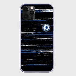 Чехол для iPhone 12 Pro Chelsea челси лого, цвет: 3D-светло-сиреневый