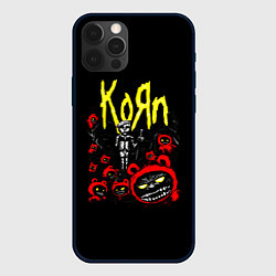 Чехол для iPhone 12 Pro KoЯn - Korn, цвет: 3D-черный