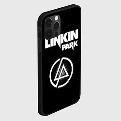 Чехол для iPhone 12 Pro Linkin Park логотип и надпись, цвет: 3D-черный — фото 2