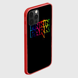 Чехол для iPhone 12 Pro Linkin Park neon, цвет: 3D-красный — фото 2