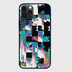 Чехол iPhone 12 Pro Glitch Abstract squares Глитч Абстрактные квадраты