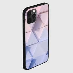 Чехол для iPhone 12 Pro Треугольные элементы, цвет: 3D-черный — фото 2