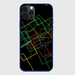 Чехол для iPhone 12 Pro Ночной неон, цвет: 3D-тёмно-синий