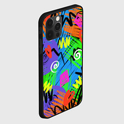 Чехол для iPhone 12 Pro Яркий геометрический принт, цвет: 3D-черный — фото 2
