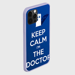 Чехол для iPhone 12 Pro Keep calm Im the Doctor, цвет: 3D-светло-сиреневый — фото 2