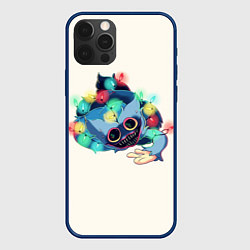 Чехол для iPhone 12 Pro Хагги Вагги с гирляндой, цвет: 3D-тёмно-синий