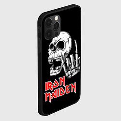 Чехол для iPhone 12 Pro Iron Maiden Череп, цвет: 3D-черный — фото 2