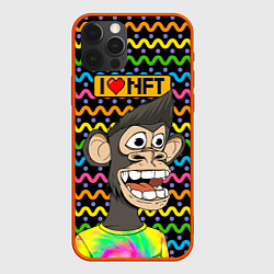 Чехол iPhone 12 Pro Ape coin i love NFT