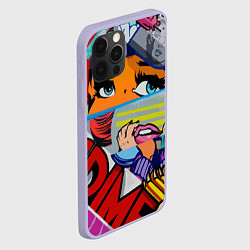 Чехол для iPhone 12 Pro Авангардная композиция Pop art Eyes, цвет: 3D-светло-сиреневый — фото 2