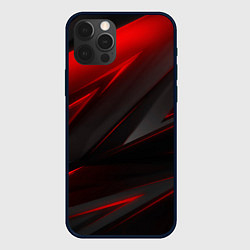 Чехол iPhone 12 Pro Red and Black Geometry