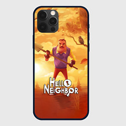 Чехол для iPhone 12 Pro Hello Neighbor Привет сосед Сосед с лопатой, цвет: 3D-черный