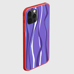 Чехол для iPhone 12 Pro Very peri волны, цвет: 3D-красный — фото 2