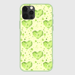 Чехол для iPhone 12 Pro Сердце листвы, цвет: 3D-салатовый
