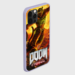 Чехол для iPhone 12 Pro Doomguy - demon fight, цвет: 3D-светло-сиреневый — фото 2