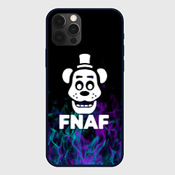 Чехол iPhone 12 Pro Five Nights At Freddys - огонь неон