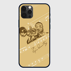 Чехол для iPhone 12 Pro Великий джазмен - Луис Армстронг, цвет: 3D-черный