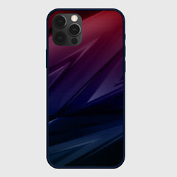 Чехол для iPhone 12 Pro Geometry violet dark, цвет: 3D-черный