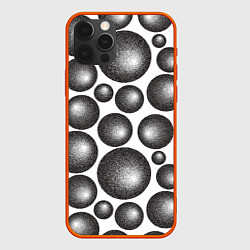 Чехол для iPhone 12 Pro Объёмные шары - текстура, цвет: 3D-красный