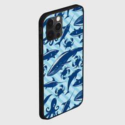 Чехол для iPhone 12 Pro Жители океанских глубин, цвет: 3D-черный — фото 2