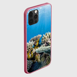 Чехол для iPhone 12 Pro Кораллы в тропических водах индийского океана, цвет: 3D-малиновый — фото 2